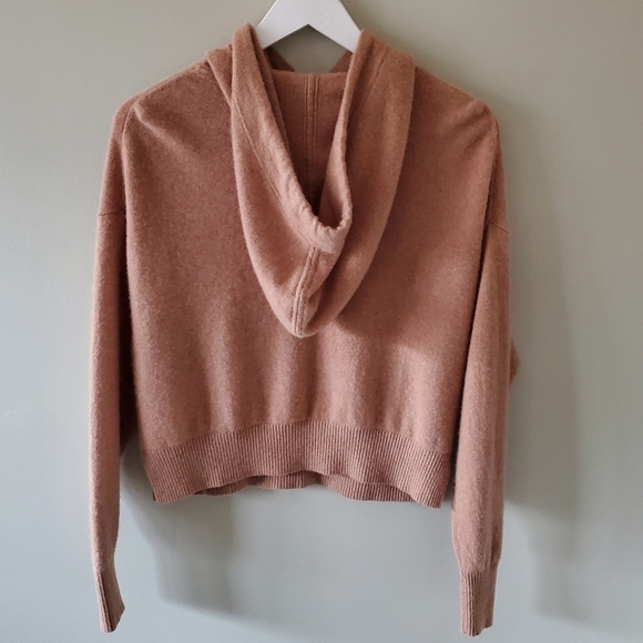 Aritzia Soft Pink Hooded Cashmere-Blend Sweater - Picture 10 of 13